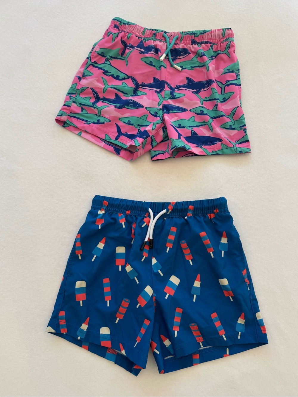 Maamgic 2-Pair Boys Swim Trunks with Compression Liner Stretch Swim Shorts